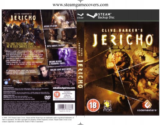 Steam Game Covers: Clive Barker's Jericho Box Art