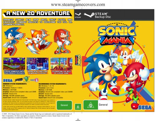 Steam Game Covers: Sonic Mania Box Art