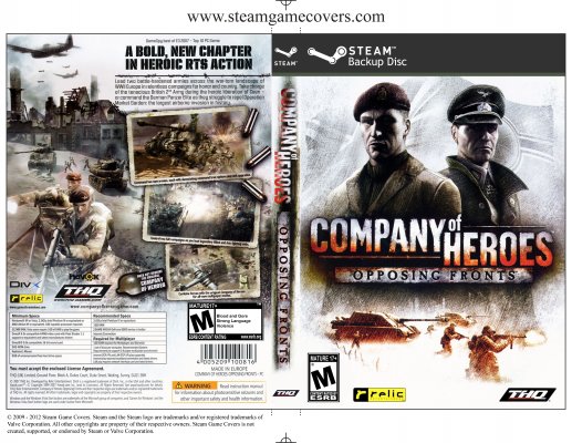 company of heroes opposing front insert cd