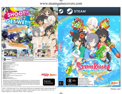 Steam Game Covers: SENRAN KAGURA Peach Beach Splash Box Art