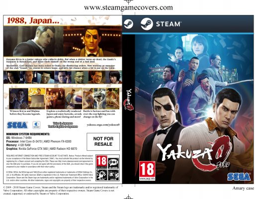 Steam Game Covers Yakuza 0 Box Art