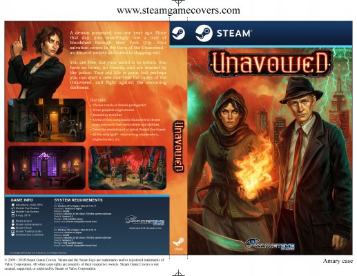 Steam Game Covers Unavowed Box Art