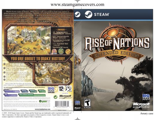 Rise of Nations: Extended Edition cover or packaging material - MobyGames