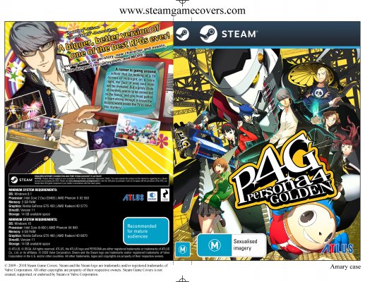 Steam Game Covers: Persona 4 Golden Box Art