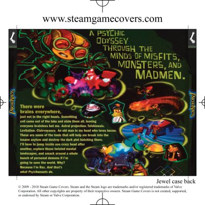 Steam Game Covers: Psychonauts Box Art