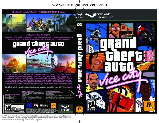 Grand Theft Auto Vice City dvd cover - DVD Covers & Labels by Customaniacs,  id: 1555 free download highres dvd cover