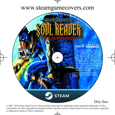 Steam Game Covers: Legacy of Kain Soul Reaver 1&2 Remastered Disc Art